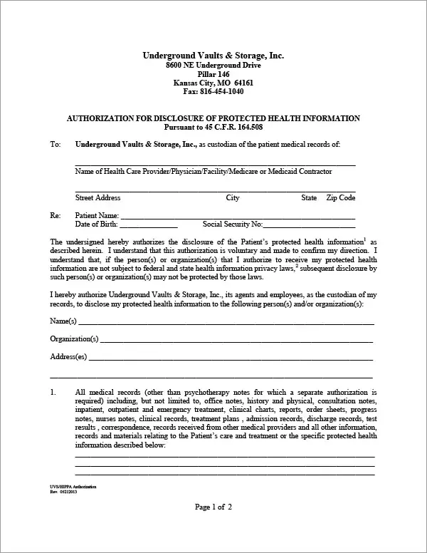 HIPAA-Disclosure Kansas City