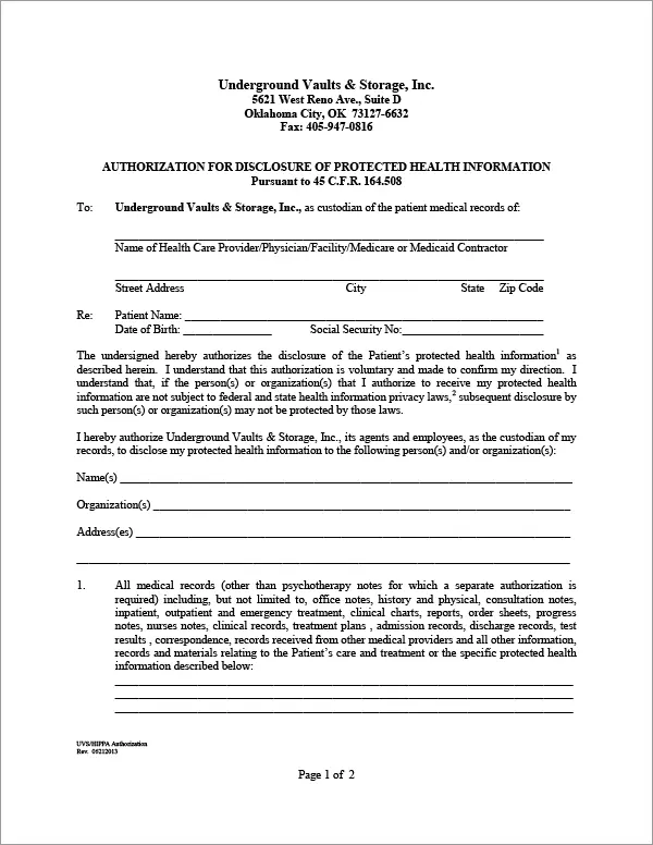 HIPAA-Disclosure Oklahoma City