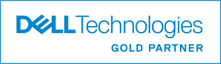 Dell Technologies Gold Partner logo for hardware and software solutions.