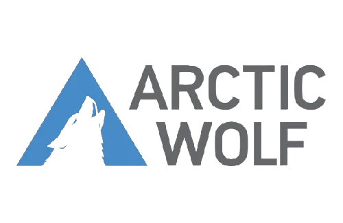 Arctic Wolf managed detection and response security logo.