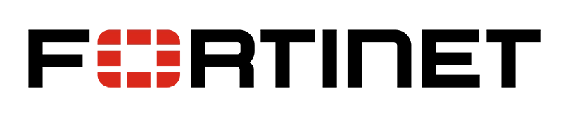 Fortinet cybersecurity and firewall solutions logo.
